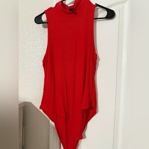 Wild Fable Red Sleeveless Bodysuit